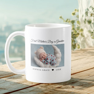 Taza De Café Dulce Primer Día de la Madre como Abuela Nueva Fot