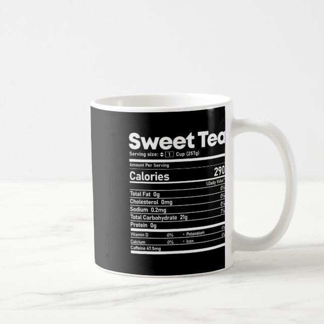 Taza De Café Dulce Tea Nutrition Hechos Diversión Día de Acción (Derecha)