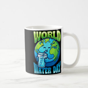 Taza De Café Dulce tierra bebiendo agua día mundial del agua