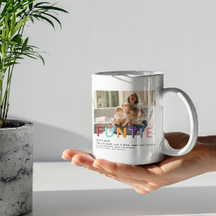 Taza De Café Dulce tipografía moderna de Tío divertido foto Tía