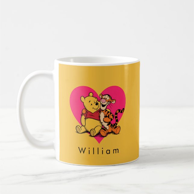 Taza De Café Dulce Winnie the Pooh y Tigger (Izquierda)
