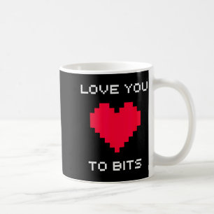 Taza De Café Dulce y divertido retro 8-bit día de San Valentín 