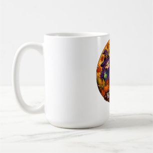 Taza De Café Dulce Zorro de Halloween Bruja Fantasma Otoño Bien