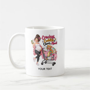 Taza De Café Dulces antojos en el baby shower, abrazos y caos M