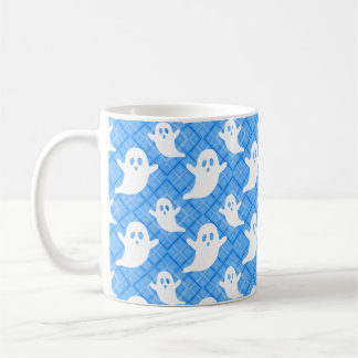 Taza De Café Dulces de Halloween en Cuadros Azules