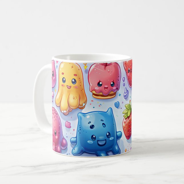 Taza De Café Dulces divertidos y alegres (Anverso izquierdo)