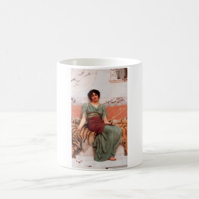 Taza De Café Dulces sueños (bella mujer romana en piel de tigre (Centro)