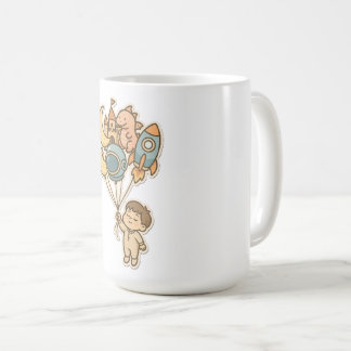 Taza De Café Dulces Sueños Globos de Fantasía – Ilustraciones d