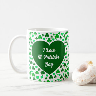 Taza De Café Dulces tréboles y corazones Día de San Patricio ve