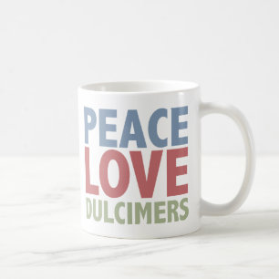 Taza De Café Dulcimers del amor de la paz
