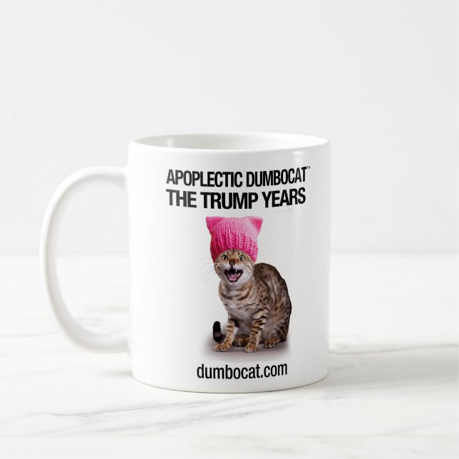 Taza De Café Dumbocat apopléctico: Los años de Trump (Izquierda)