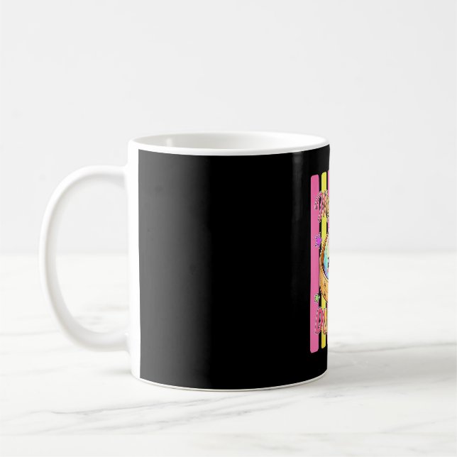 Taza De Café Dumpling pequeño con rayas de arcoíris blandito (Izquierda)