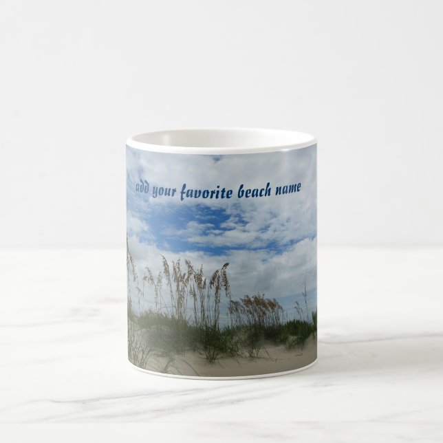 Taza De Café Dunas de arena americanas de la playa (Centro)