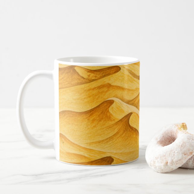 Taza De Café Dunas de arena dorada del desierto (Con donut)