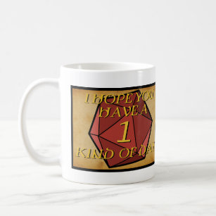 Taza De Café Dungeons and Dragons D20 Bad Day