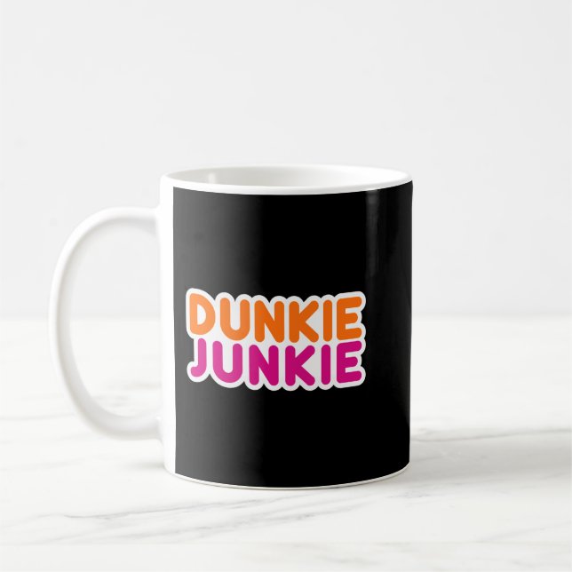 Taza De Café Dunkie Junkie - Diamante del Café Gracioso H (Izquierda)