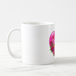 Taza De Café Dúo de inseparables en corazón de rosa