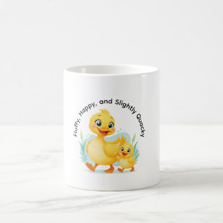 Taza De Café Dúo de patitos de la felicidad