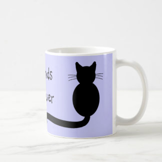 Taza De Café Dúo del gato negro - amigos Furever