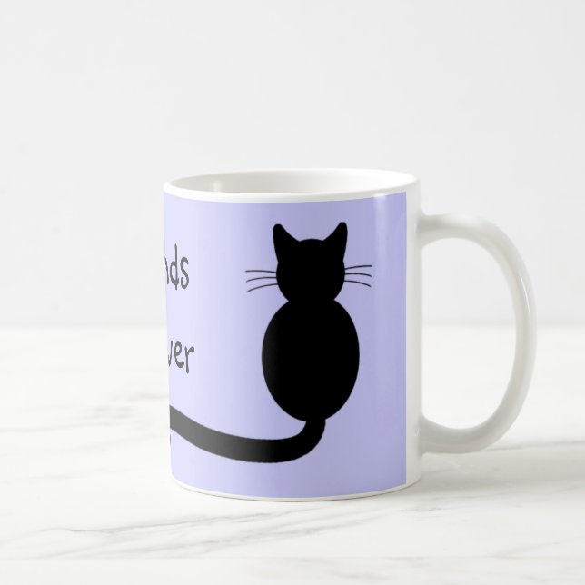 Taza De Café Dúo del gato negro - amigos Furever (Derecha)