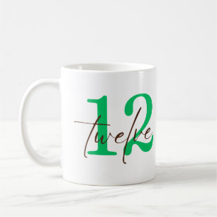 Taza De Café Duodécimo aniversario 12 con personalización