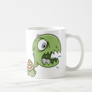Taza de café dura loca insana de la tortuga