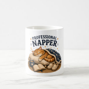 Taza De Café Durmiente Profesional – Diseño Acogedor de Gato Do