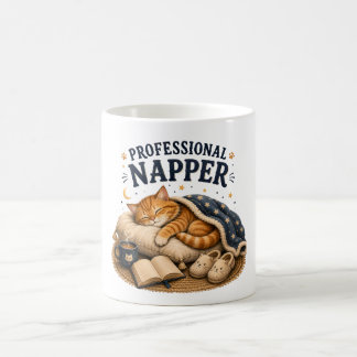 Taza De Café Durmiente Profesional – Diseño Acogedor de Gato Do