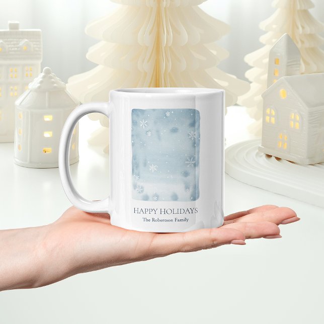 Taza De Café Dusty Blue Snowflake (Subido por el creador)