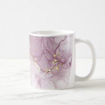 Dusty Mauve y Faux Gold Mug