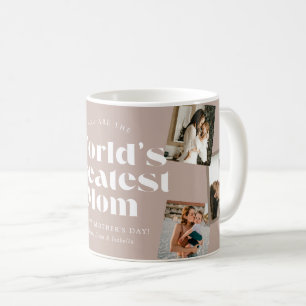 Taza De Café Dusty Pink El Mejor Regalo para Mamá Collage de 6