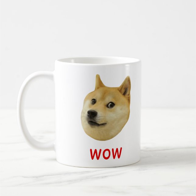 Taza De Café Dux mismo wow mucho perro tal Shiba Shibe Inu (Izquierda)