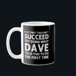 Taza De Café DVE Gift Name Personalized Birthday Funny Christm<br><div class="desc">DAVE Nombre de regalo Chiste de Navidades divertidos de cumpleaños personalizado</div>