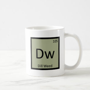 Taza De Café Dw - Química de la Hierba de Eneldo Símbolo de la