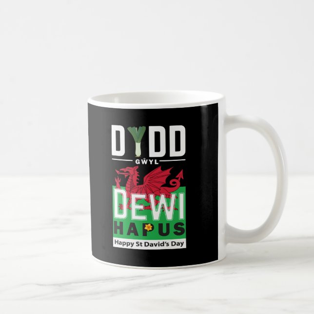 Taza De Café Dydd Gæyl Dewi Hapus Feliz Día 7 (Derecha)