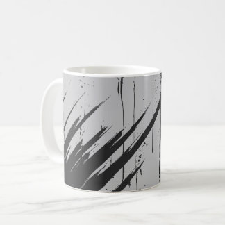 Taza De Café Dynamic Chaos of Black Strokes