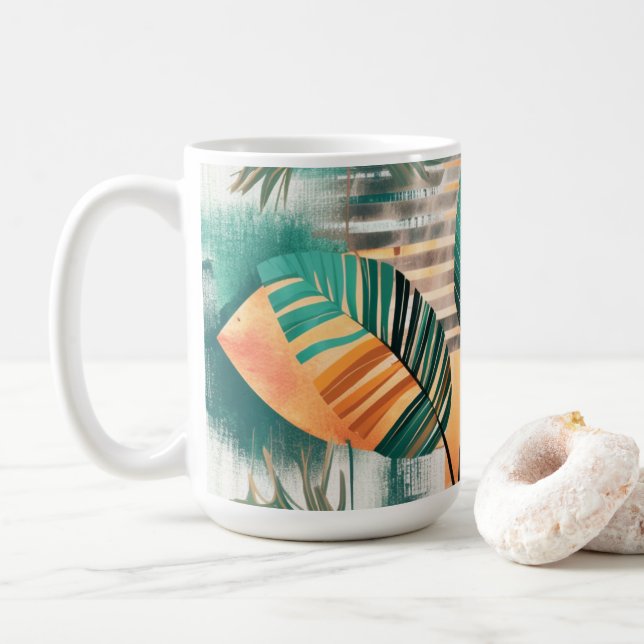 Taza De Café Dynamische Tropen-Woge (Con donut)