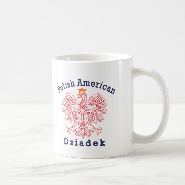 Taza De Café Dziadek estadounidense polaco (Derecha)