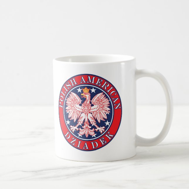 Taza De Café Dziadek polaco-estadounidense (Derecha)