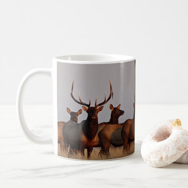 Taza De Café E66 Alce toro y vacas (Con donut)