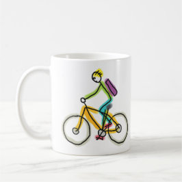 Taza De Café E-bike Stickman