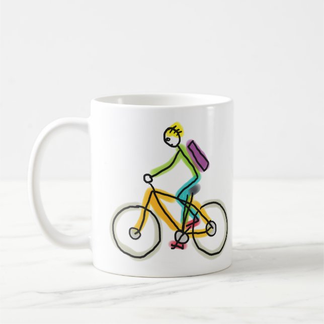 Taza De Café E-bike Stickman (Izquierda)