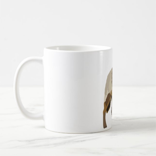 Taza De Café E es para Eurasian Wolf Ilustracion Majestic (Izquierda)
