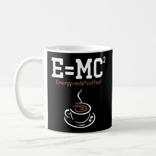 Taza De Café E Mc2 Energía Leche Café Física (Izquierda)