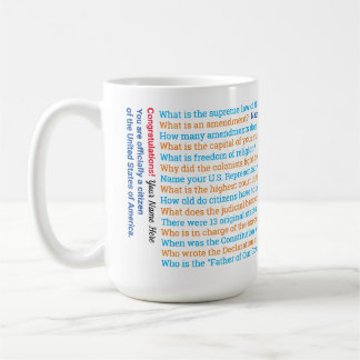 Taza De Café E.U.A.: Preguntas de prueba de ciudadanía