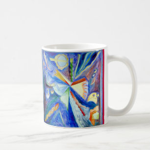 Taza De Café Eagle azul con rojo