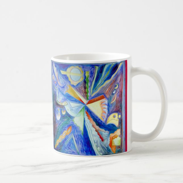 Taza De Café Eagle azul con rojo (Derecha)