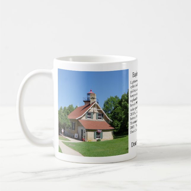 Taza De Café Eagle Bluff Lighthouse historia mug (Izquierda)