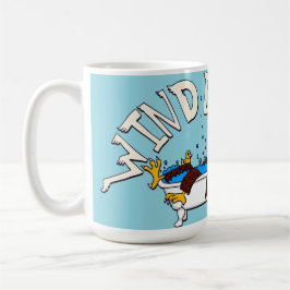 Taza De Café Eagle de viento hacia abajo