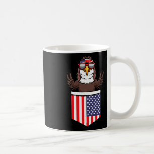 Taza De Café Eagle In Pocket Patriotic Independence Day 4Of